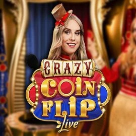 Crazy Coin Flip online game logo by Evolution on spinbaraa.it