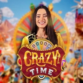 Crazy Time casino game by Evolution – featured logo at Spinbara Casino